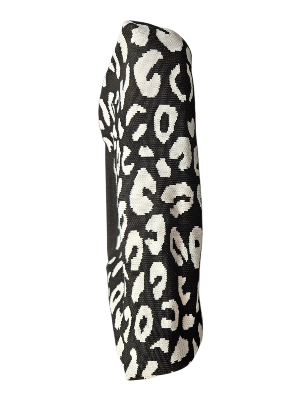 NEW Black & White Leopard Knit Hinge Closure Clutch - Picture 7 of 13